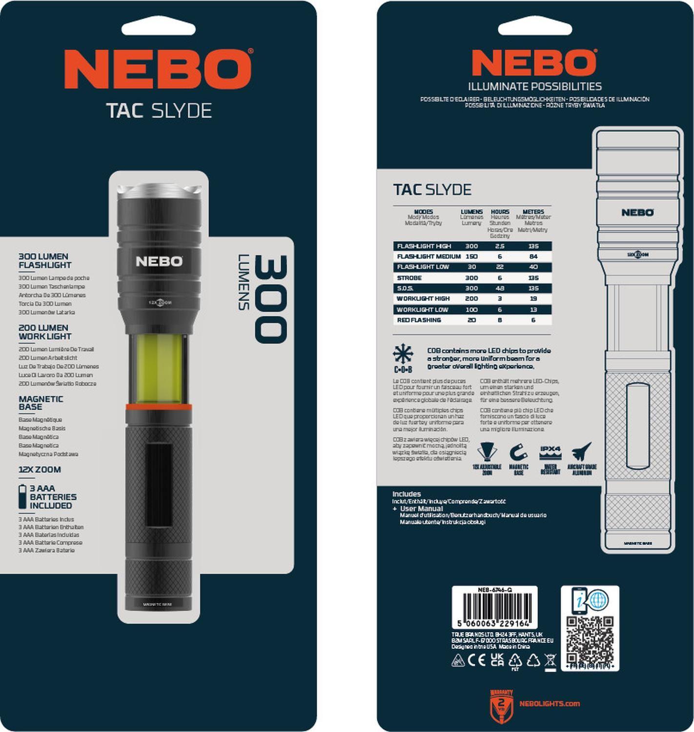 Linterna Táctica NEBO Tac Slyde 300 Lúmenes-6