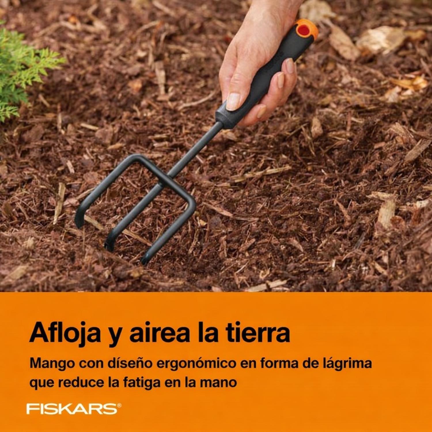 Kit Jardinería Fiskars 3 Piezas Palita Cultivador Trasplantador-4