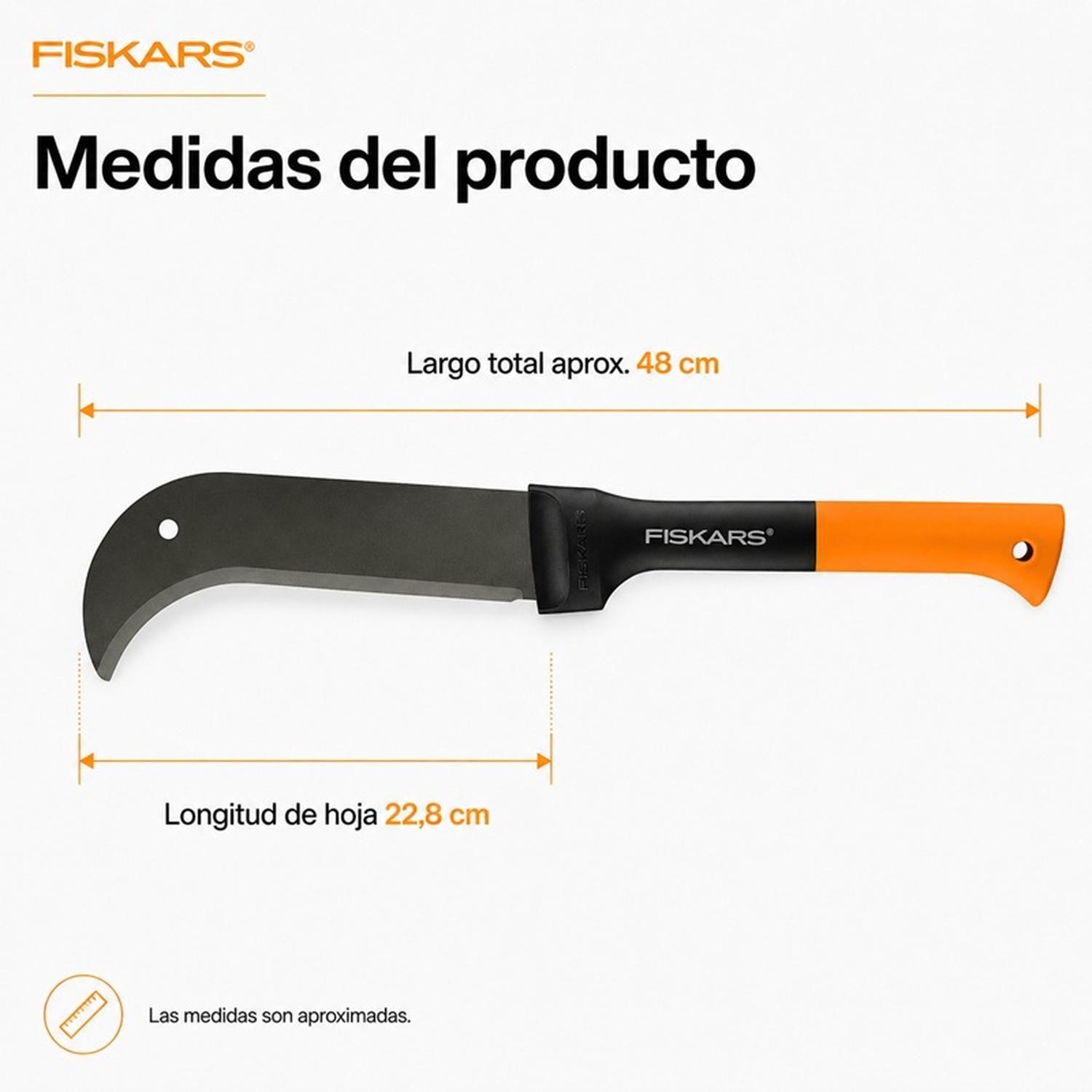 Machete Curvo Rozón Fiskars para Maleza 48 cm con Funda-4