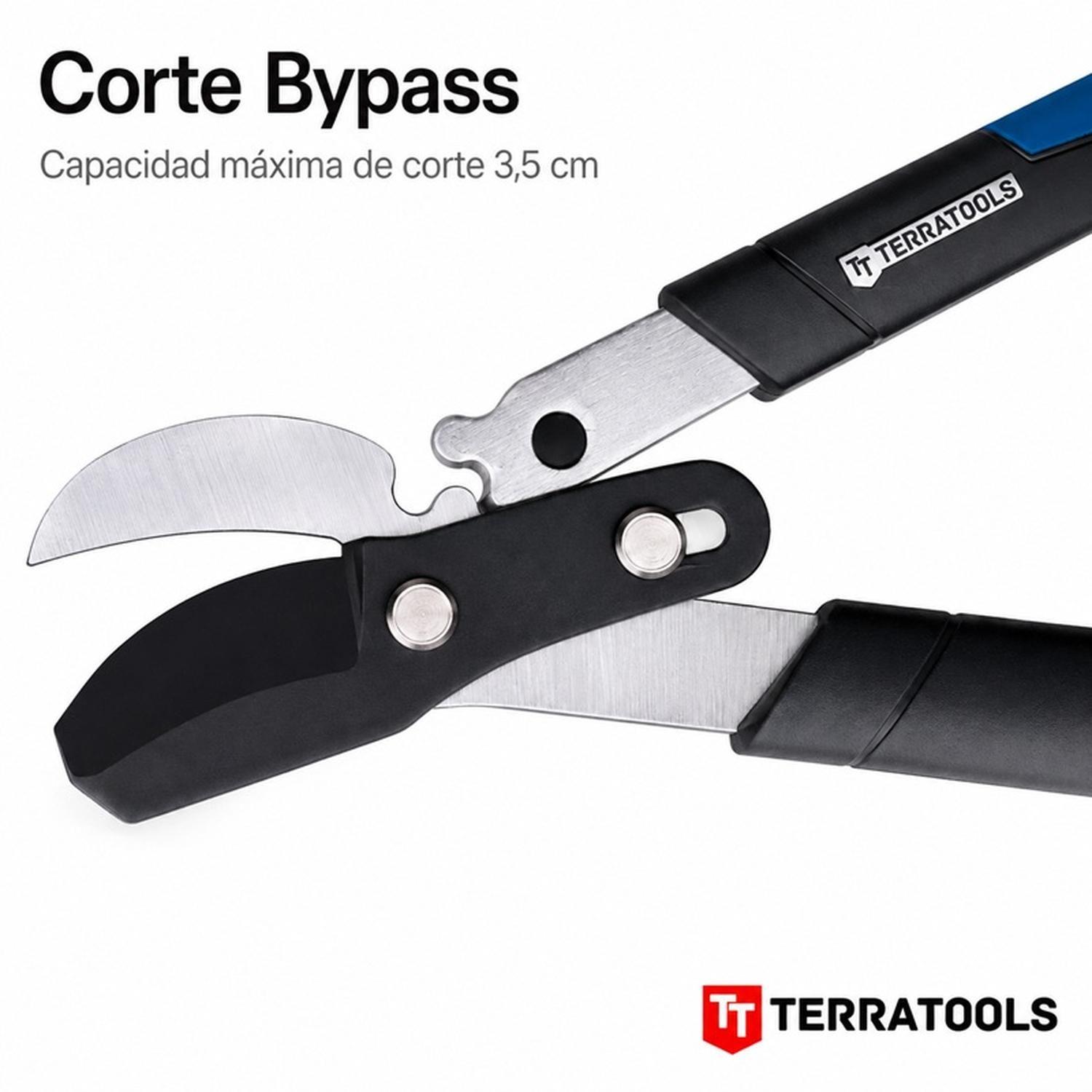 Tijerón de Podar TerraTools GEAR PRO Bypass 3,5 cm-3