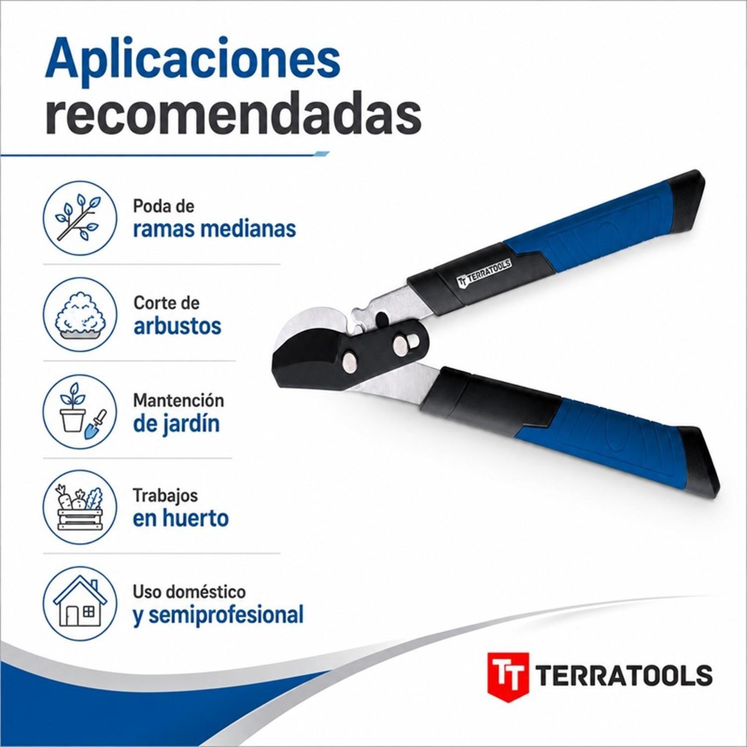 Tijerón de Podar TerraTools GEAR PRO Bypass 3,5 cm-6
