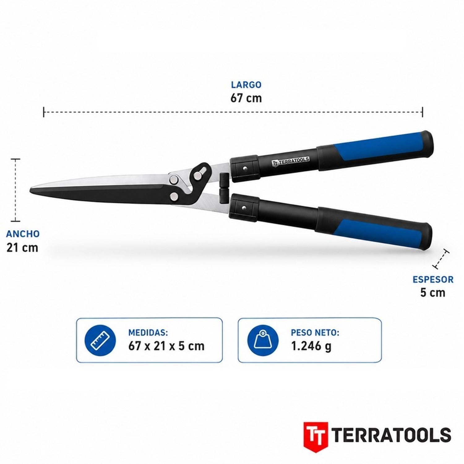 Tijera Cortasetos y Pasto TerraTools LEVEL PRO-4