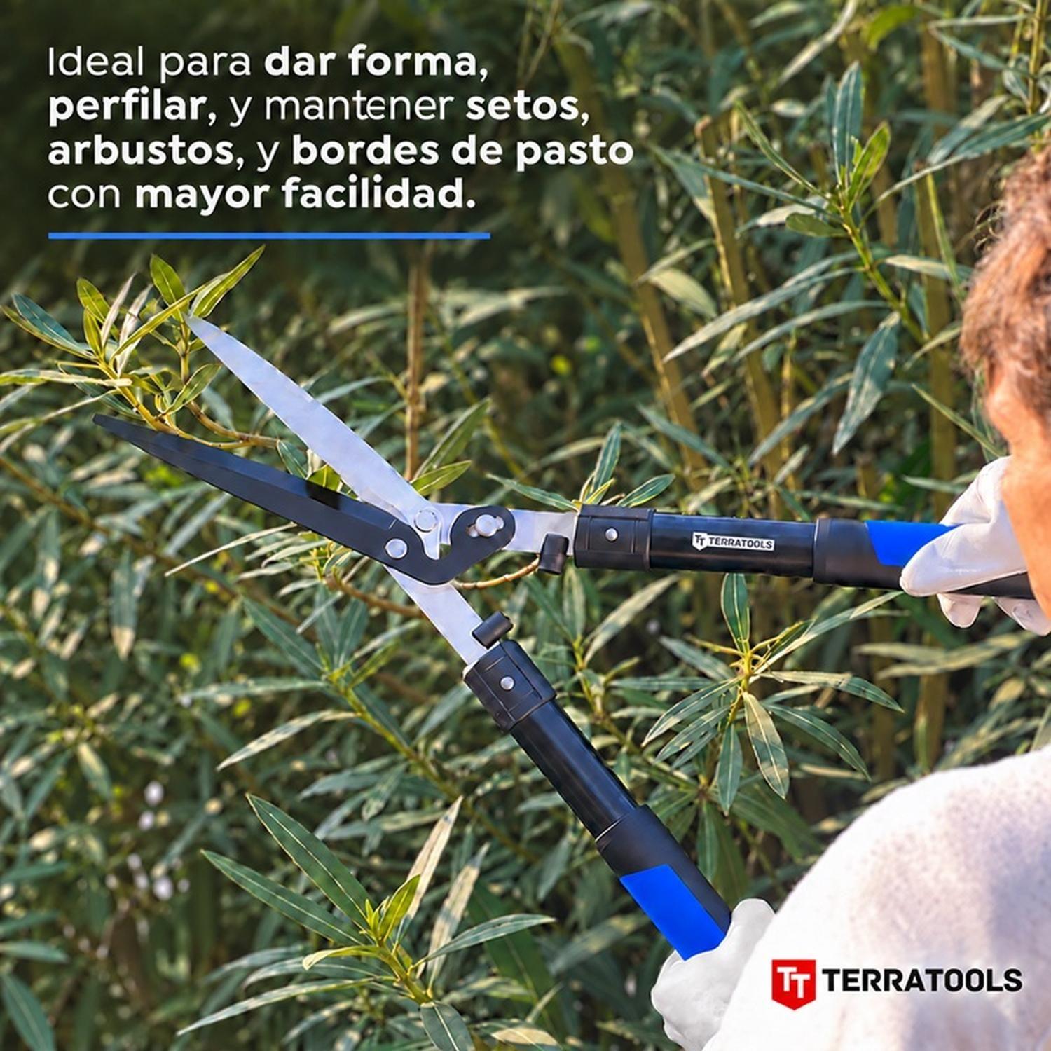 Tijera Cortasetos y Pasto TerraTools LEVEL PRO-1