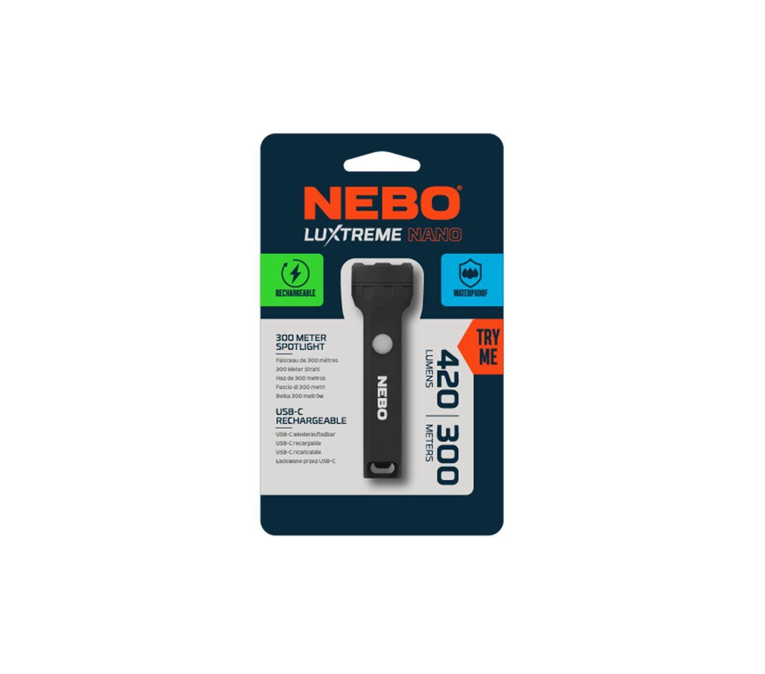 Linterna de Bolsillo Recargable NEBO Luxtreme Nano 420 Lúmenes-8