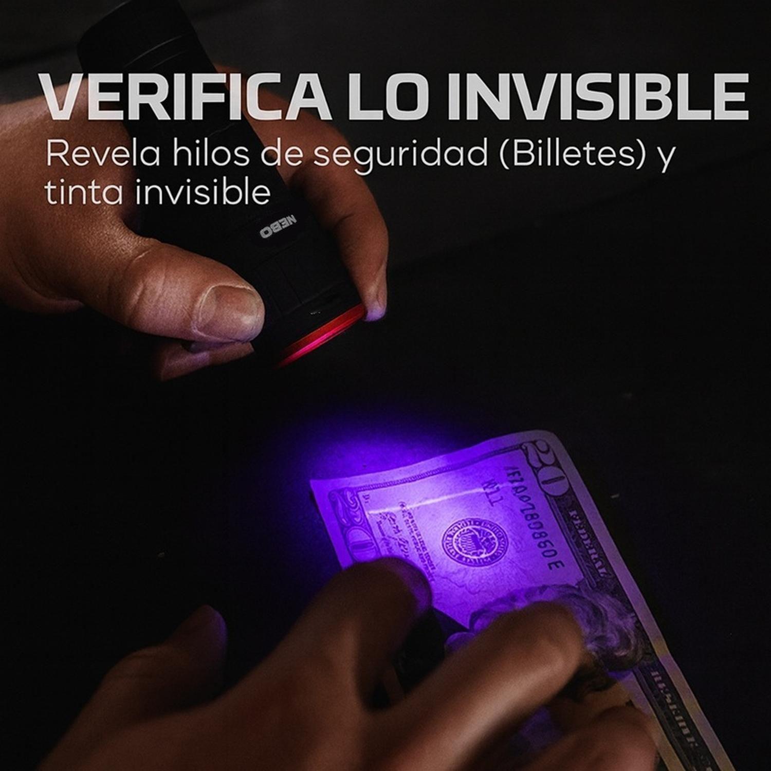 Linterna UV Ultravioleta NEBO Torchy Dual UV-A-3