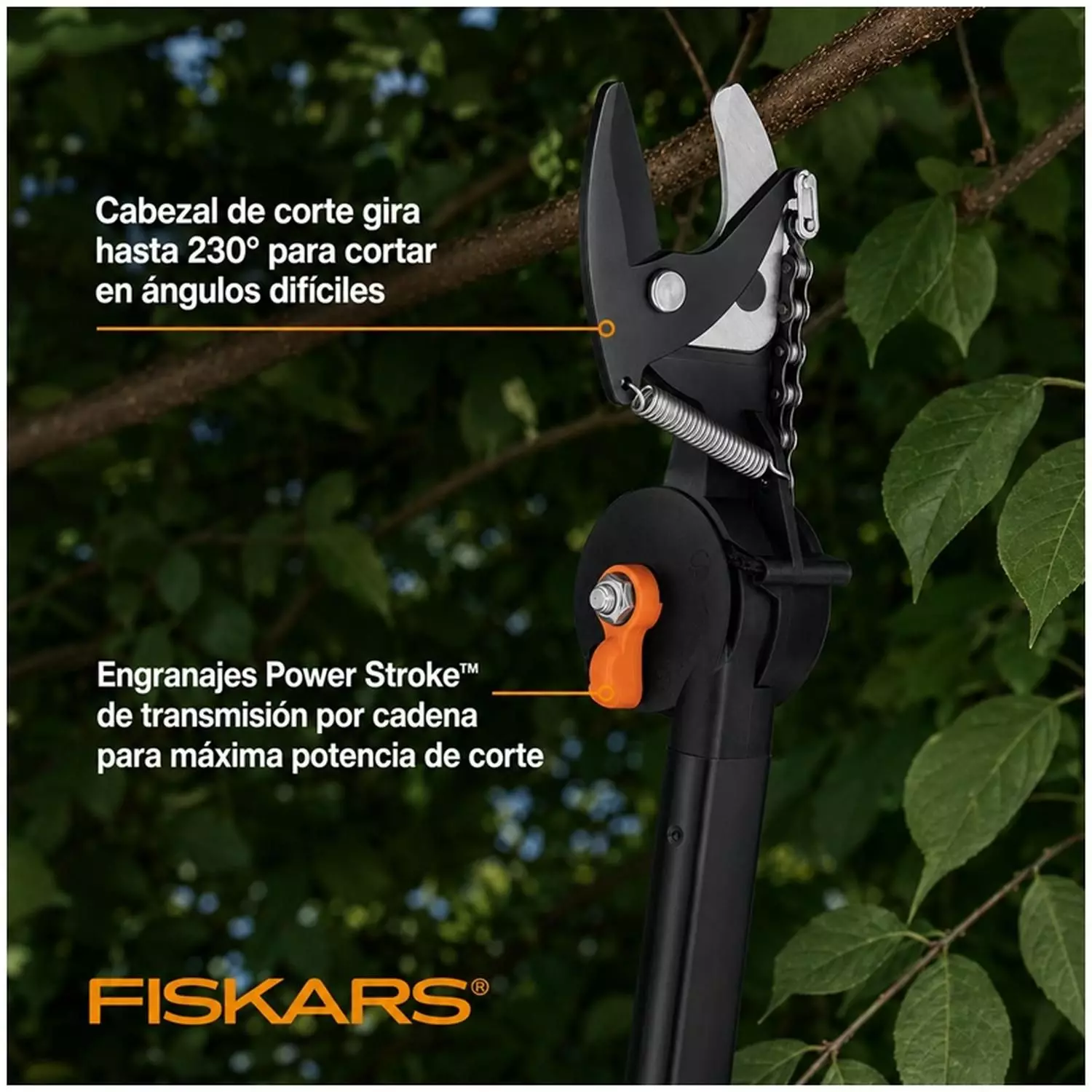 Podador De Altura Fiskars Con Cadena Power Stroke 1,5 M-3