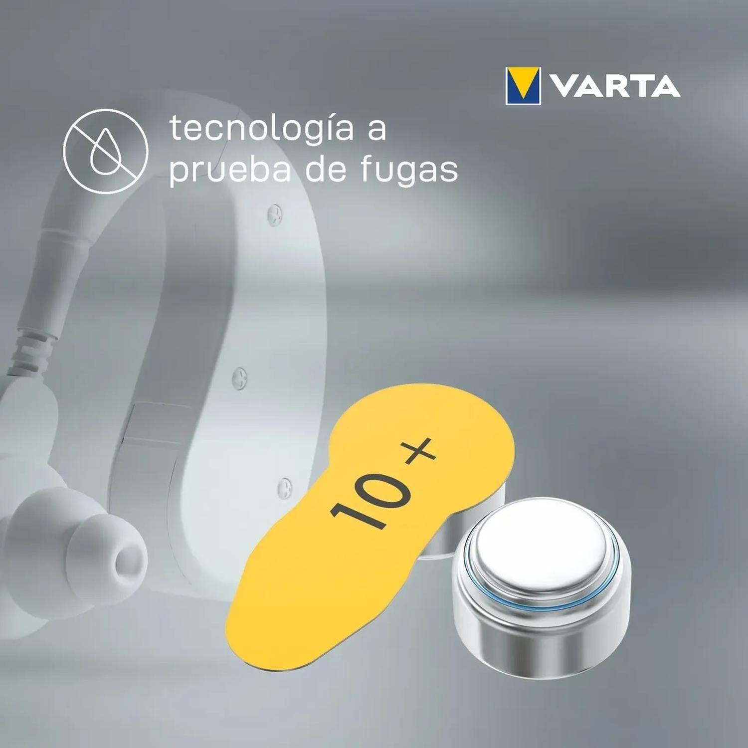 Pack 60 Pilas Varta Audífono Tamaño 10-4