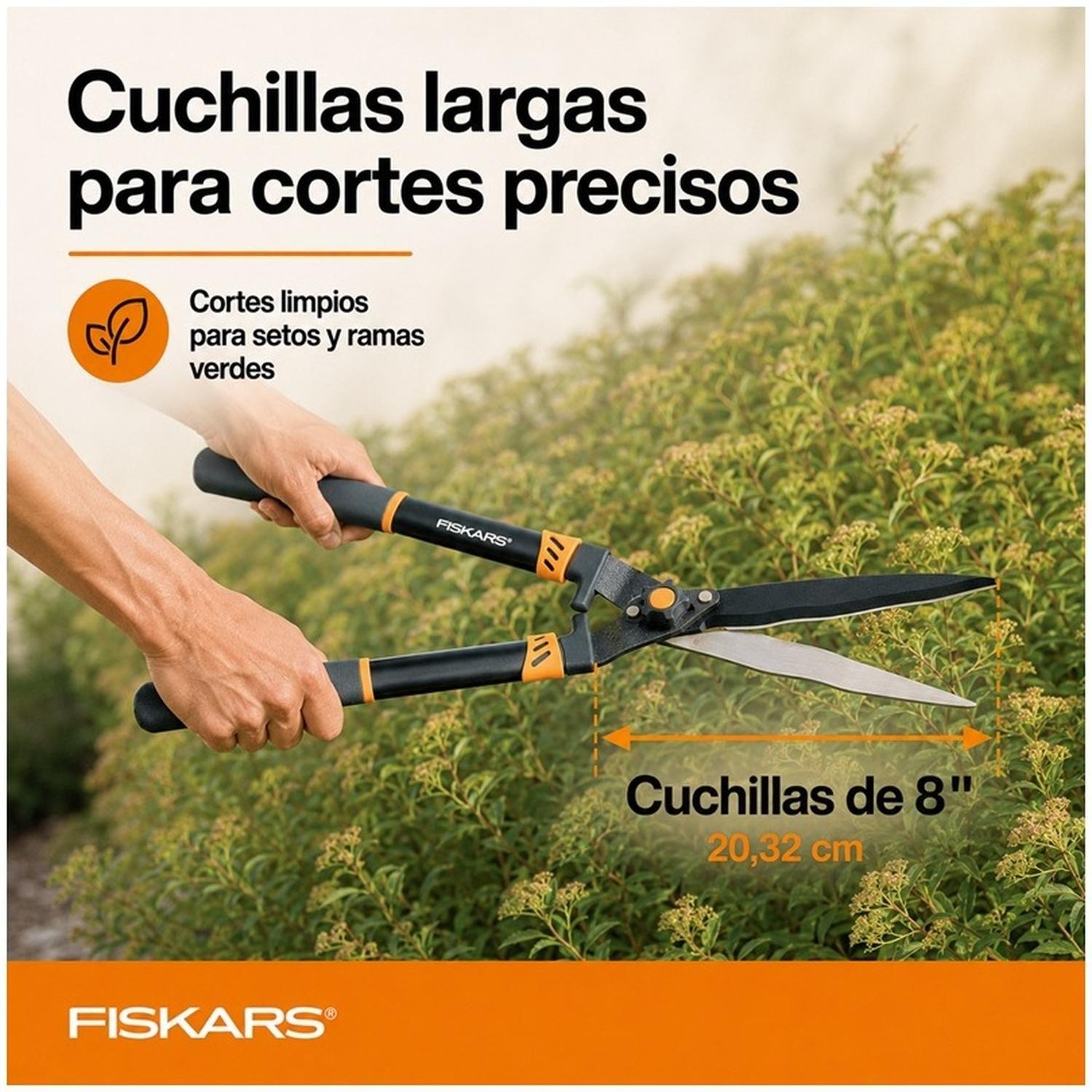 Tijerón Cortaseto Fiskars 22" Hojas Onduladas Ajustables-2