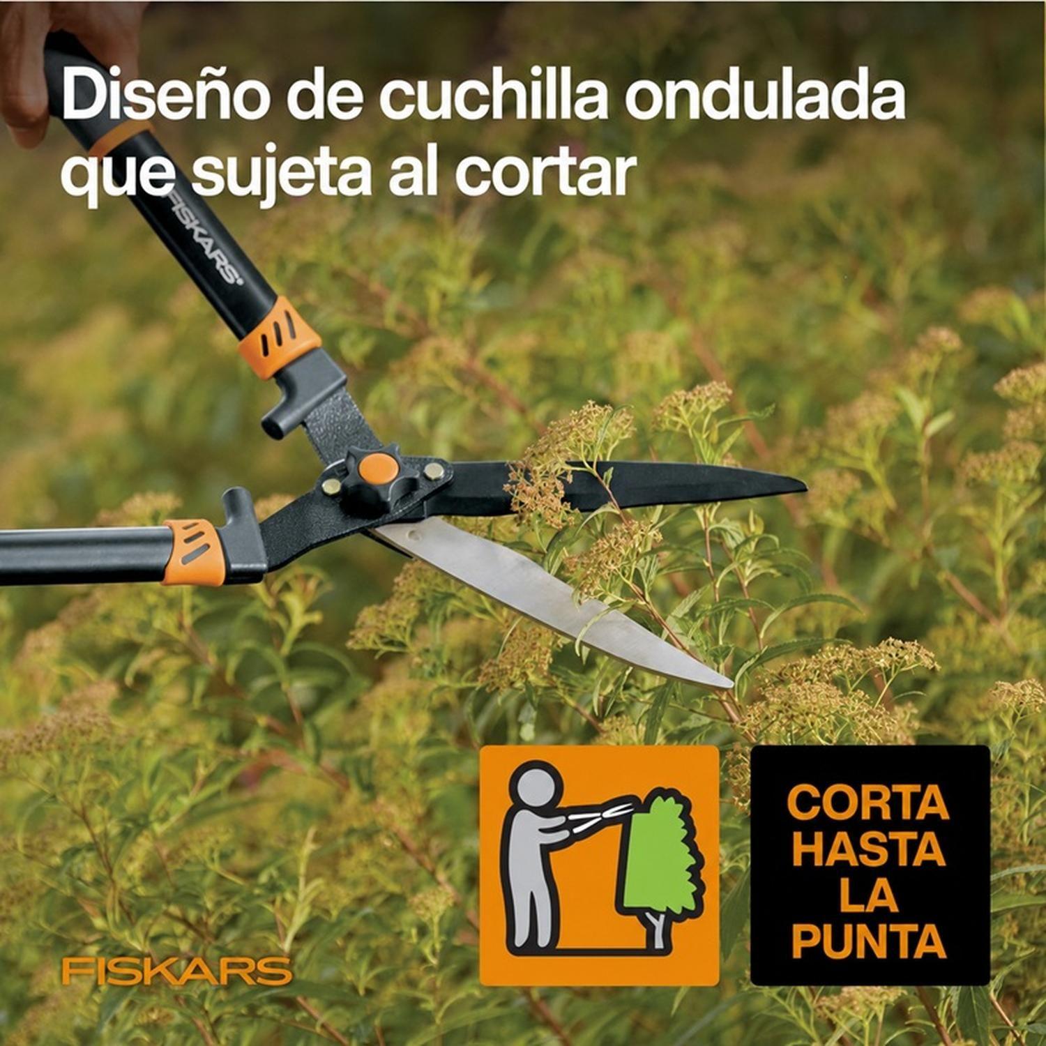 Tijerón Cortaseto Fiskars 22" Hojas Onduladas Ajustables-4