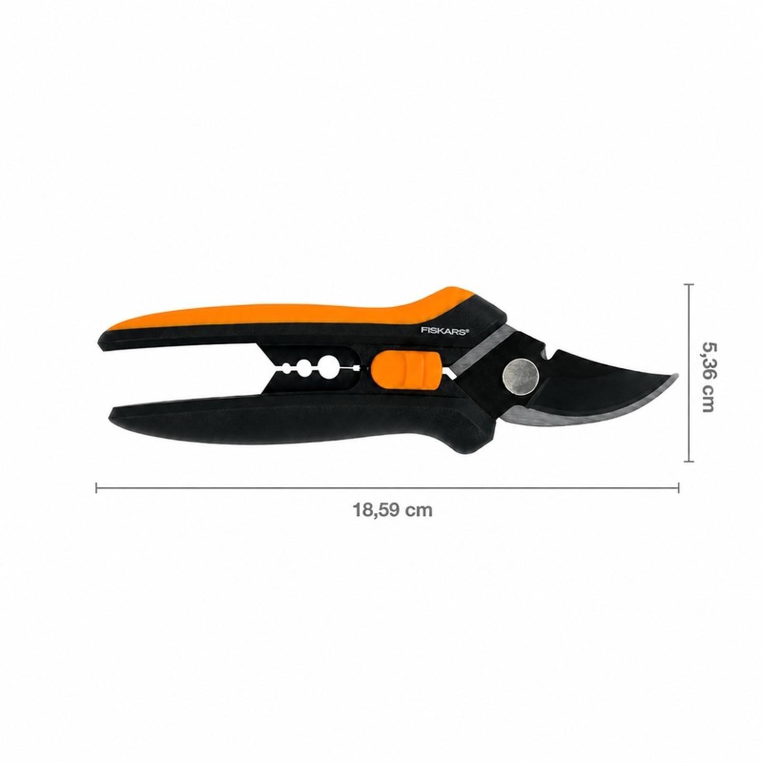 Tijera De Podar Flores Fiskars Con Pelador De Tallos-3