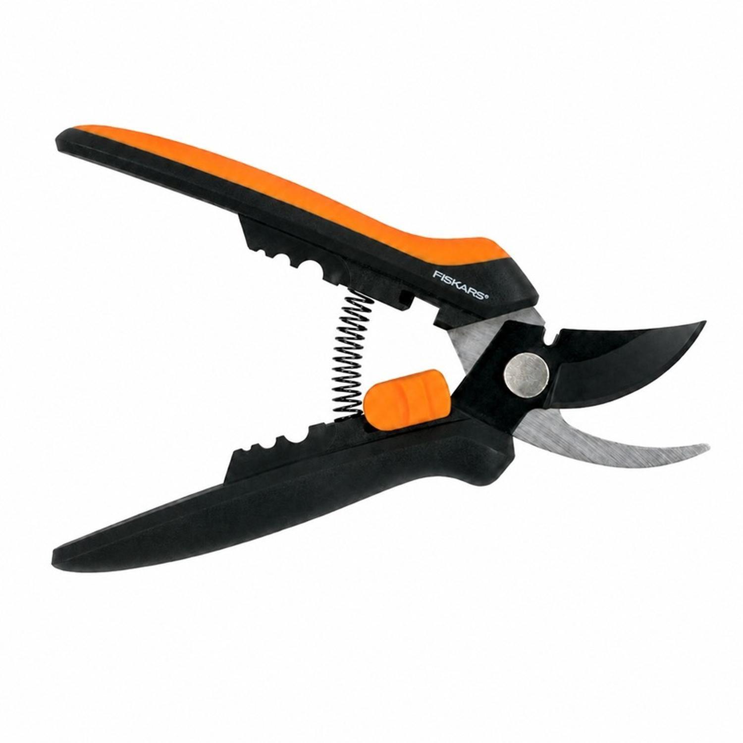Tijera De Podar Flores Fiskars Con Pelador De Tallos-5