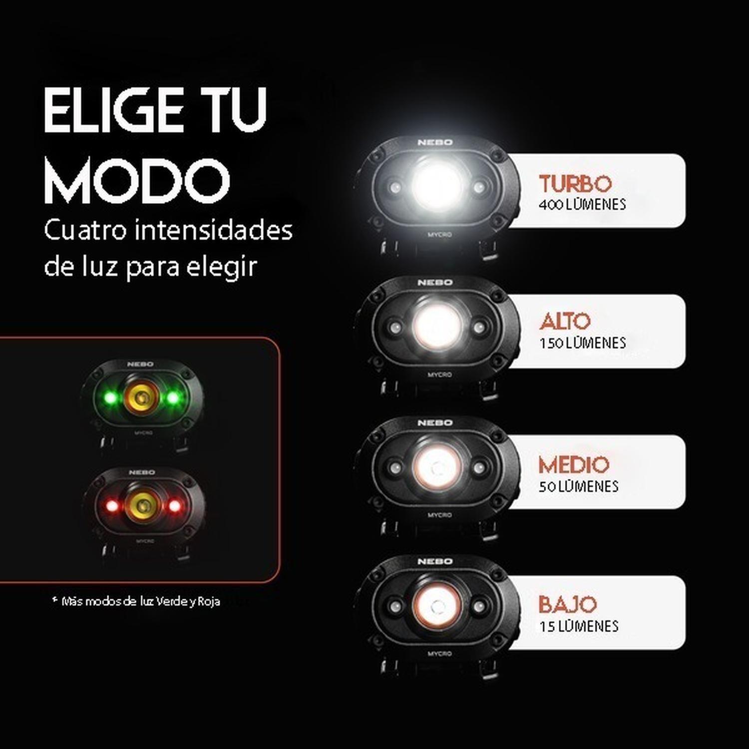 Linterna Recargable Frontal Mycro 400 Lumenes Nebo-2