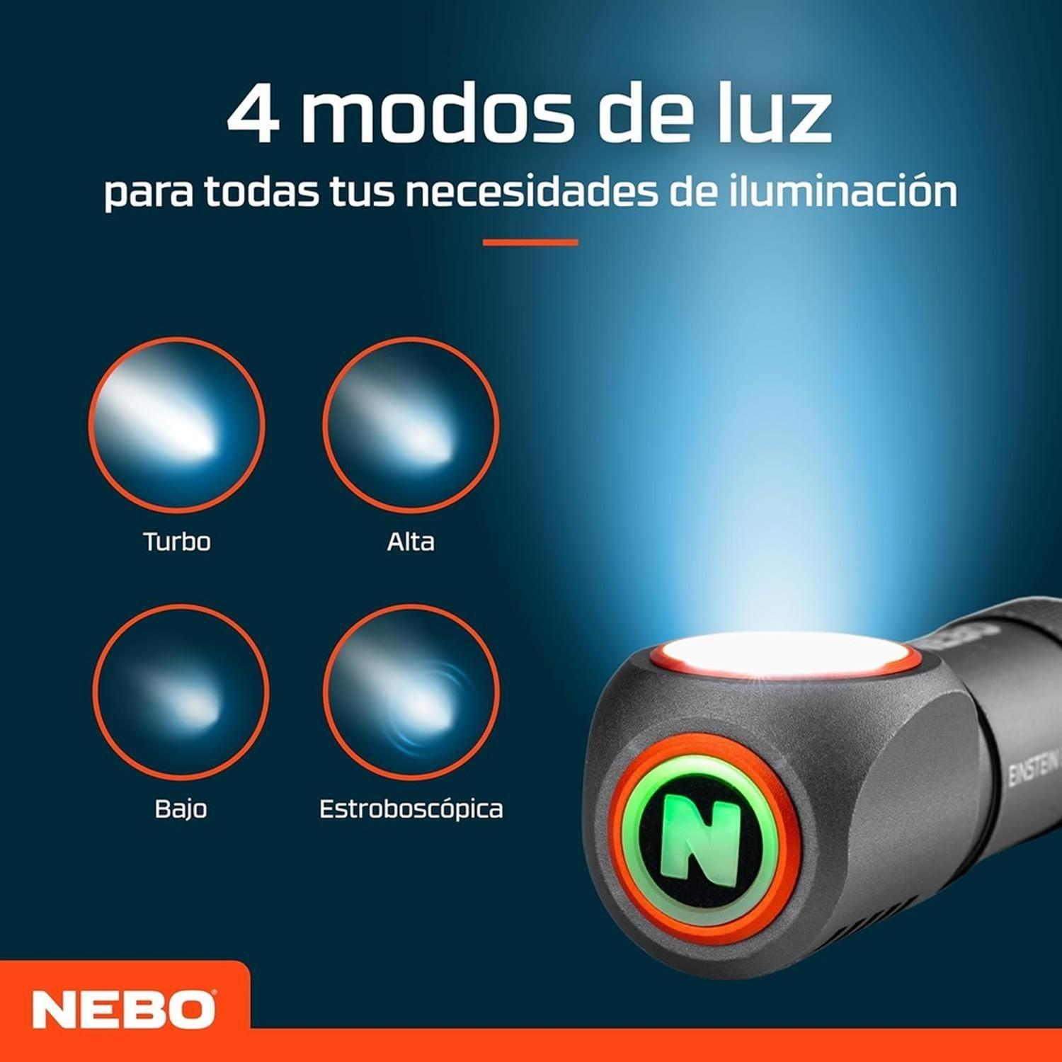 Linterna Frontal Recargable NEBO Einstein 600+ Lúmenes-1