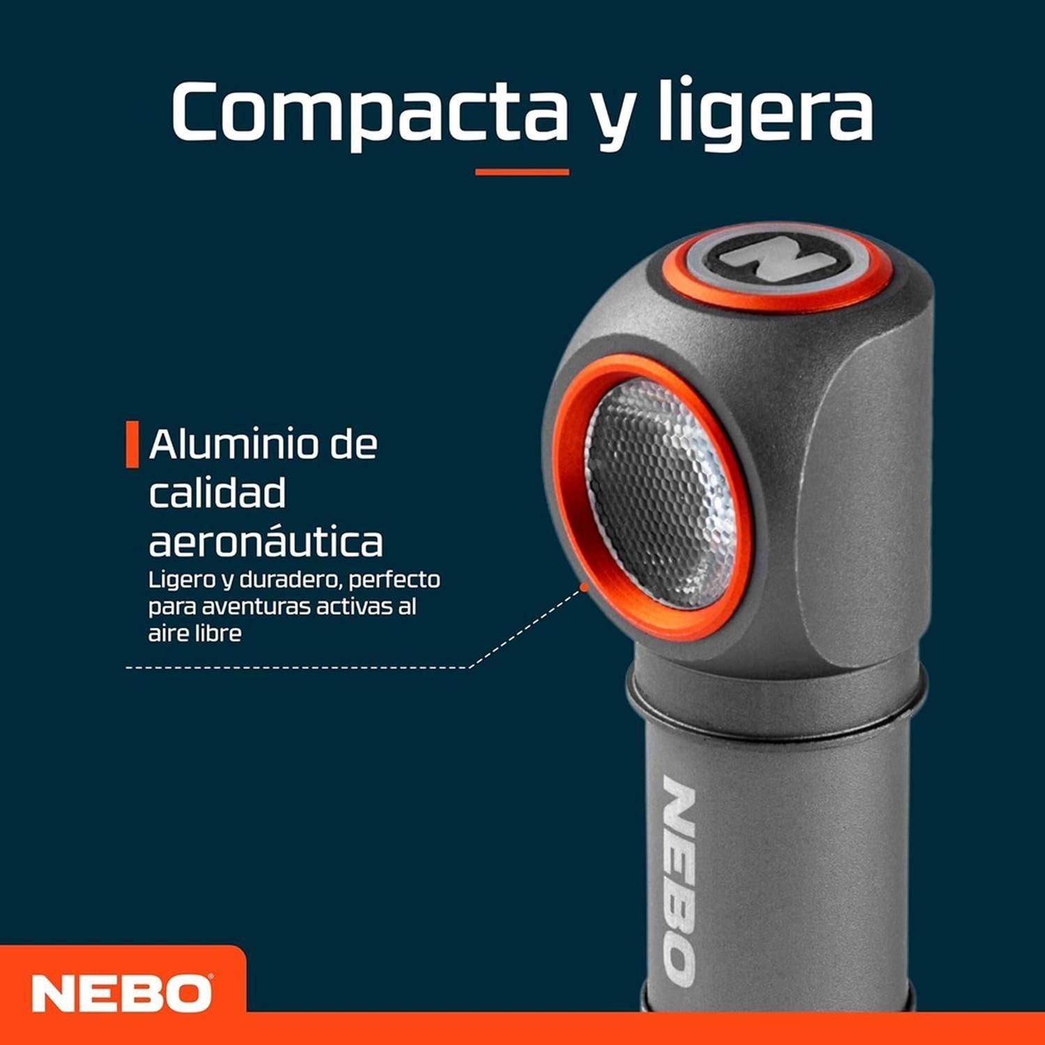 Linterna Frontal Recargable NEBO Einstein 600+ Lúmenes-5