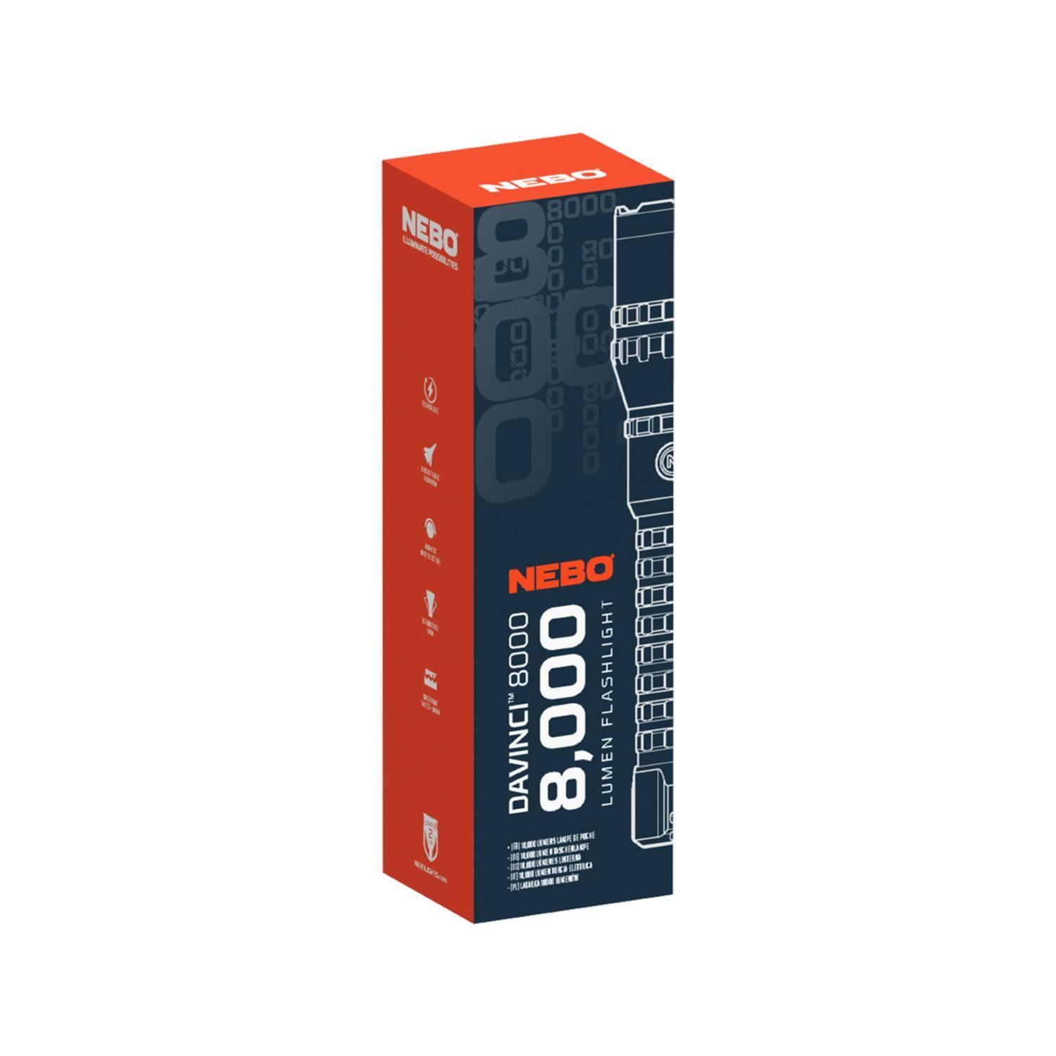 Linterna Recargable NEBO Davinci 8000 Lúmenes-8