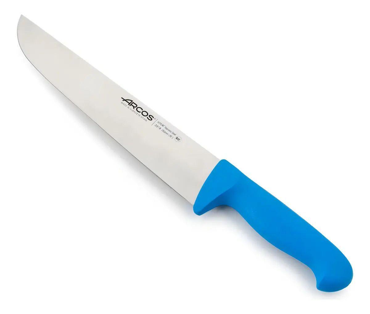 Cuchillo Carnicero Arcos 25cm Serie 2900 Hoja Inoxidable Nitrum Azul-0