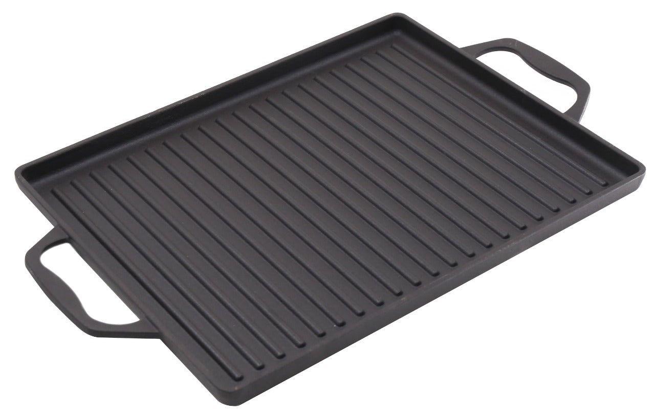 Plancha Churrasquera Con Azas Wayu Hierro 44x28 Parrilla Negro-1