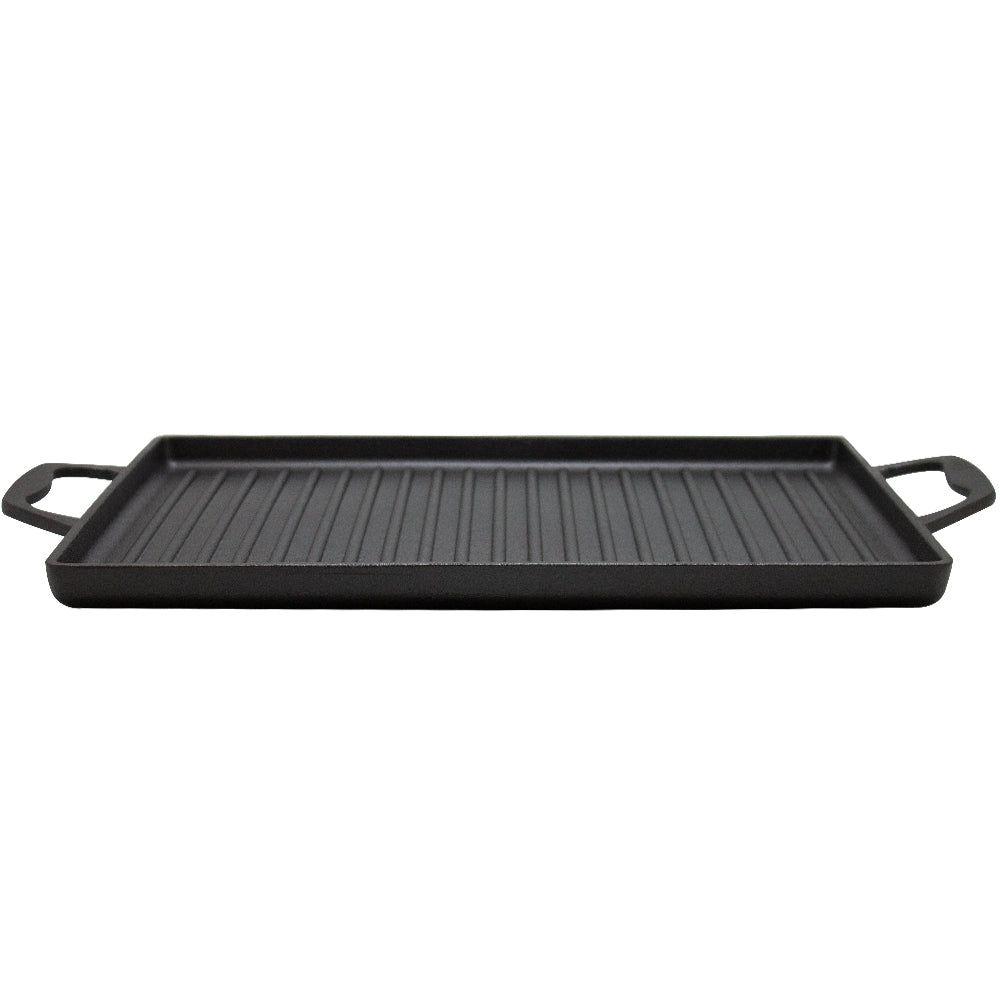 Plancha Churrasquera Con Azas Wayu Hierro 44x28 Parrilla Negro-2