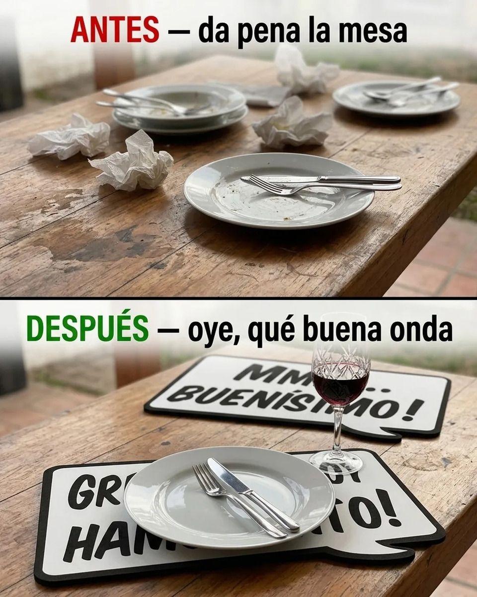 Set 2 Individuales Plasticos 40x29cm Cocina Quincho Bbq Negro Liso-7