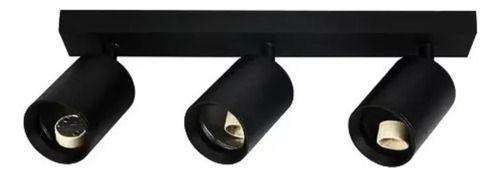 Aplique Negro Want 3 Focos Dirigibles Led Gu10 Techo/pared-0