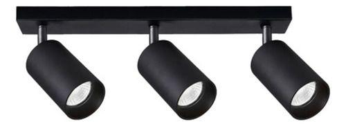 Aplique Negro Want 3 Focos Dirigibles Led Gu10 Techo/pared-2