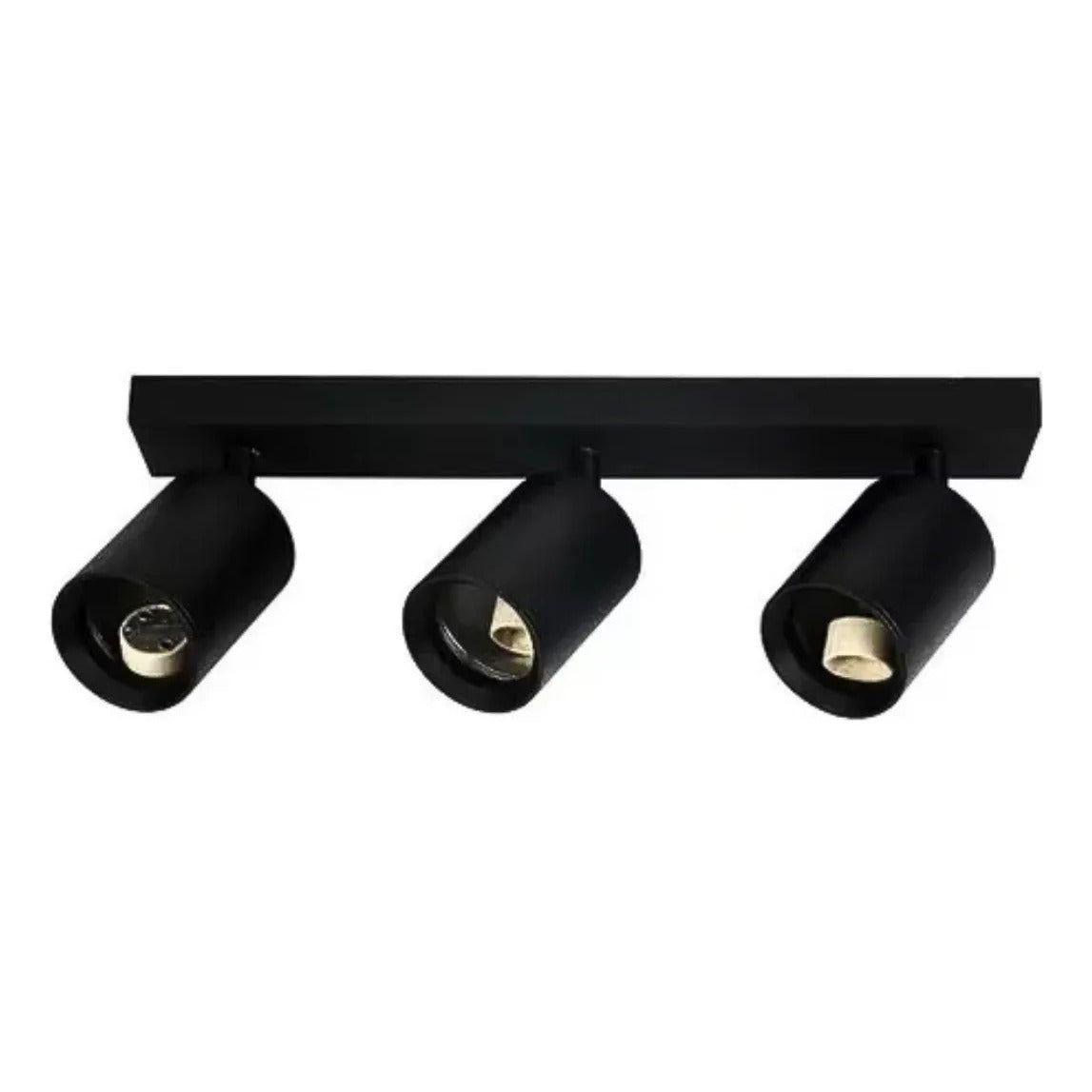 Aplique Negro Want 3 Focos Dirigibles Led Gu10 Techo/pared-0