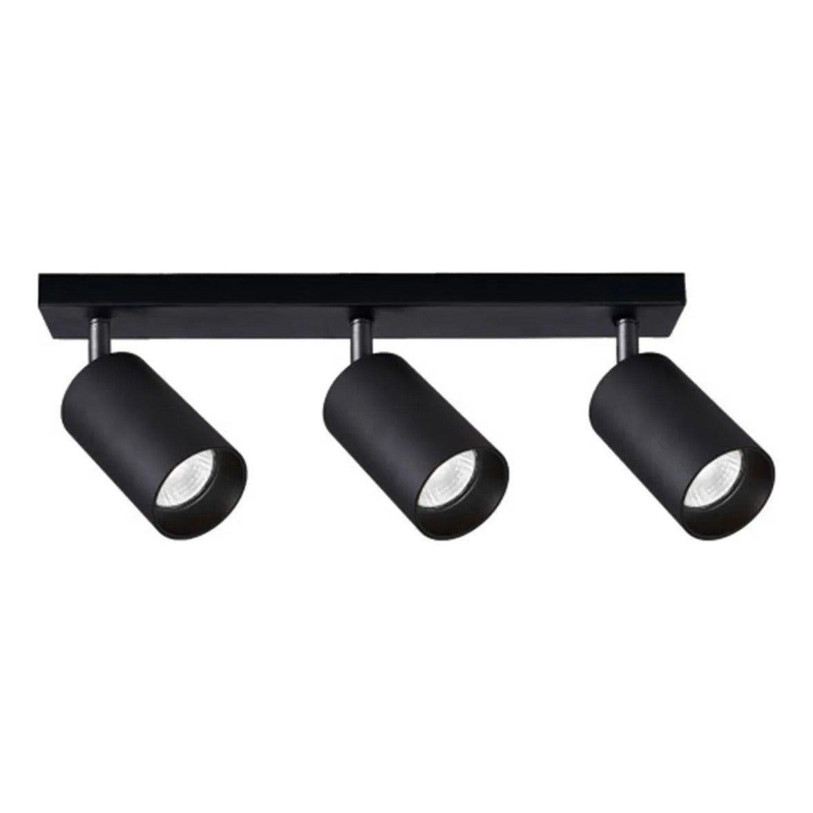 Aplique Negro Want 3 Focos Dirigibles Led Gu10 Techo/pared-1