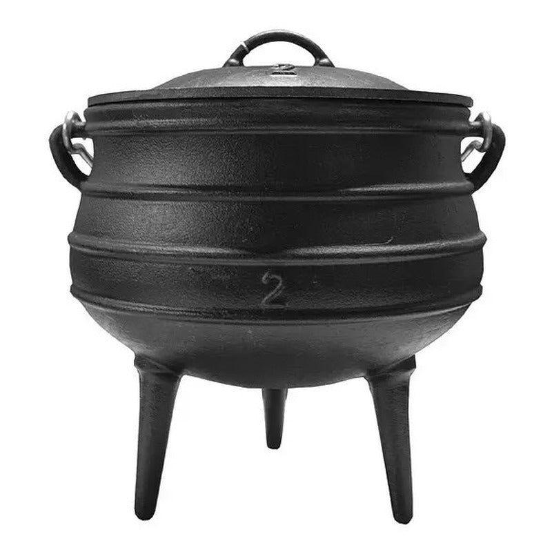 Olla De Fierro Fundido #2 - 6 Litros Olleta Casa Y Quincho Negro-0