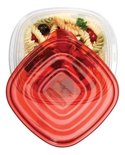 2 Contenedores De Alimentos Rubbermaid 1.6 Lts Rojo Rojo-2