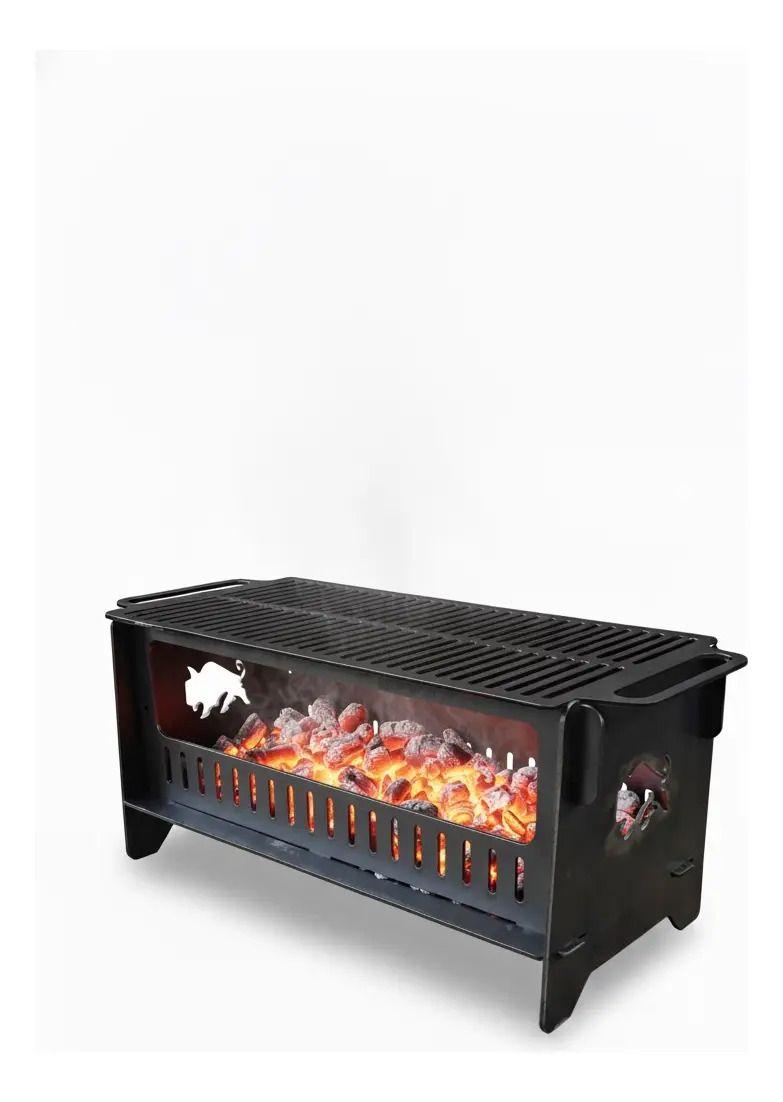 Parrilla Sobremesa A Carbón 20x30cm Brasero Carne Asada-0