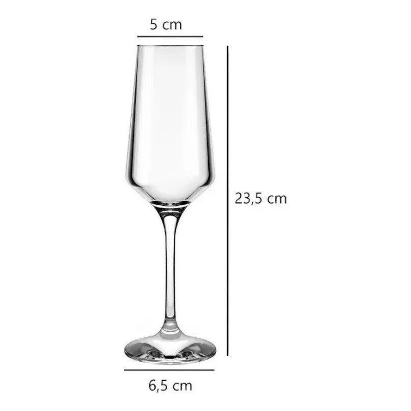 12 Copas 225ml Champagne Brunello Premium Nadir-4
