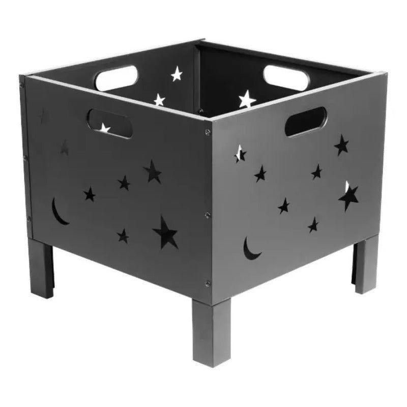 Brasero Metal Fogon 50x50x35 Constelación Quincho Patio-3