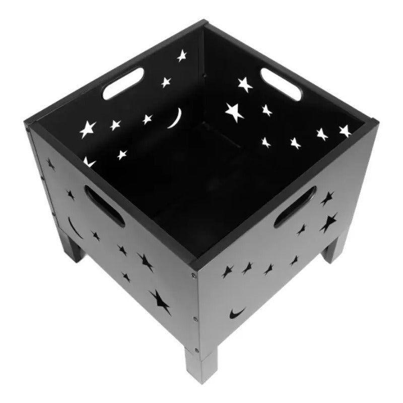 Brasero Metal Fogon 50x50x35 Constelación Quincho Patio-4