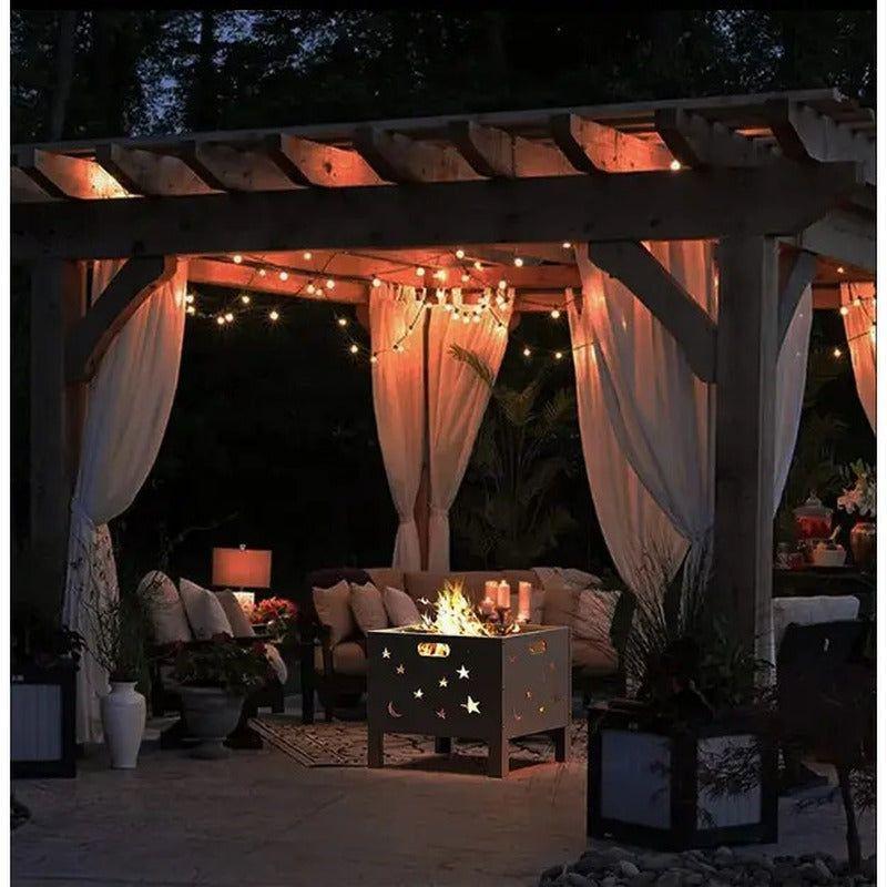 Brasero Metal Fogon 50x50x35 Constelación Quincho Patio-6