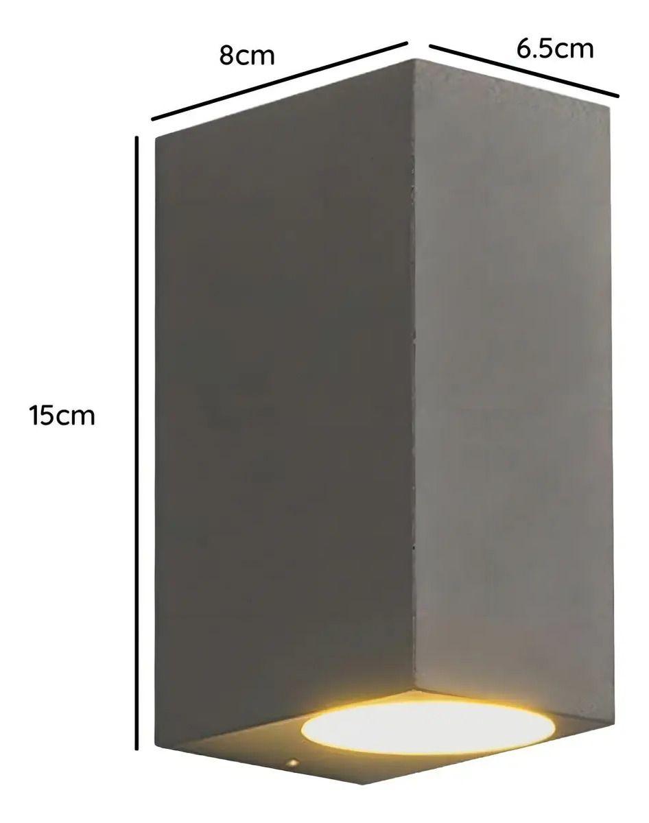 Aplique Led Aluminio Gris 2*5w Luz Cálida Para Pared Exterior Chip Cree-2
