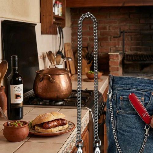 Cadena Victorinox De Metal Navajas 40cm 4.1815 Plata-3