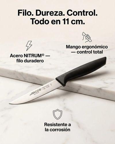 Cuchillo De Cocina Arcos Serie Niza 11 Cms Preparaciones Negro-2