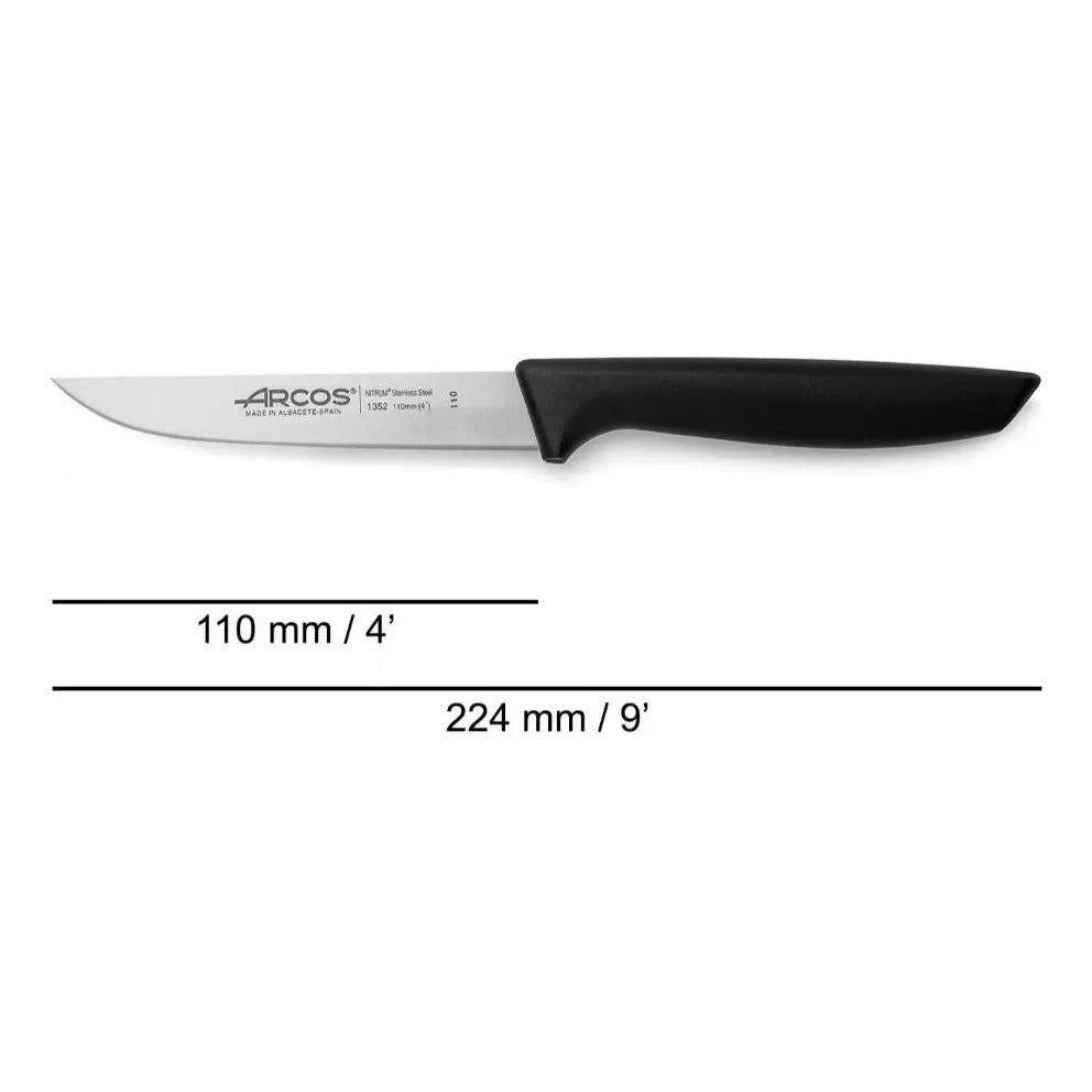 Cuchillo De Cocina Arcos Serie Niza 11 Cms Preparaciones Negro-1