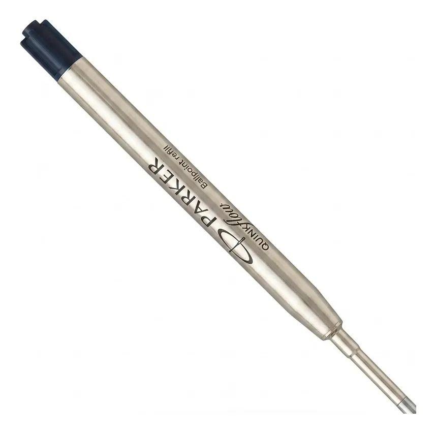 Repuesto Bolígrafo Parker Negro Medio Quinkflow 2032571 Plateado Negro-1