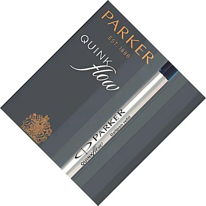 Repuesto Bolígrafo Parker Negro Medio Quinkflow 2032571 Plateado Negro-5