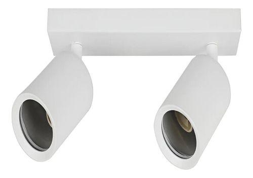 Aplique Want Blanco Techo/pared 2 Focos Gu10 40w Hierro-0