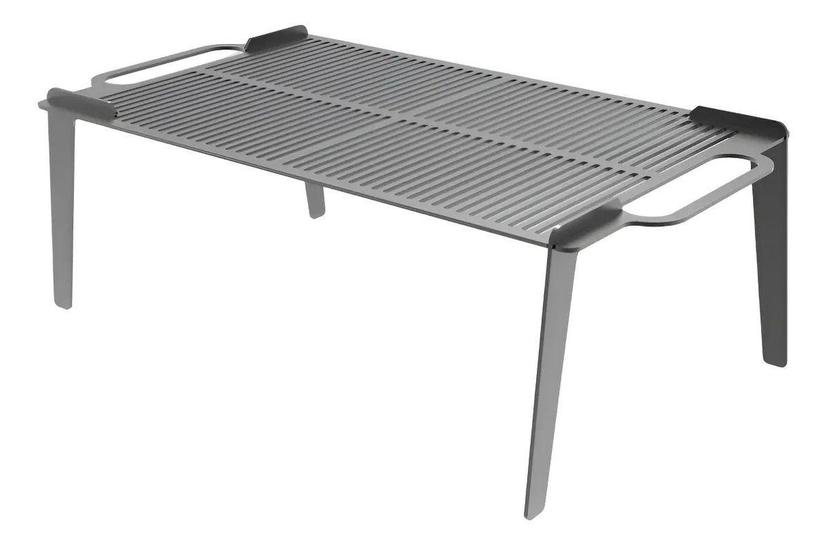 Parrilla Móvil Parasados Plegable Para Carbón Y Leña 45x25cm Negro-0