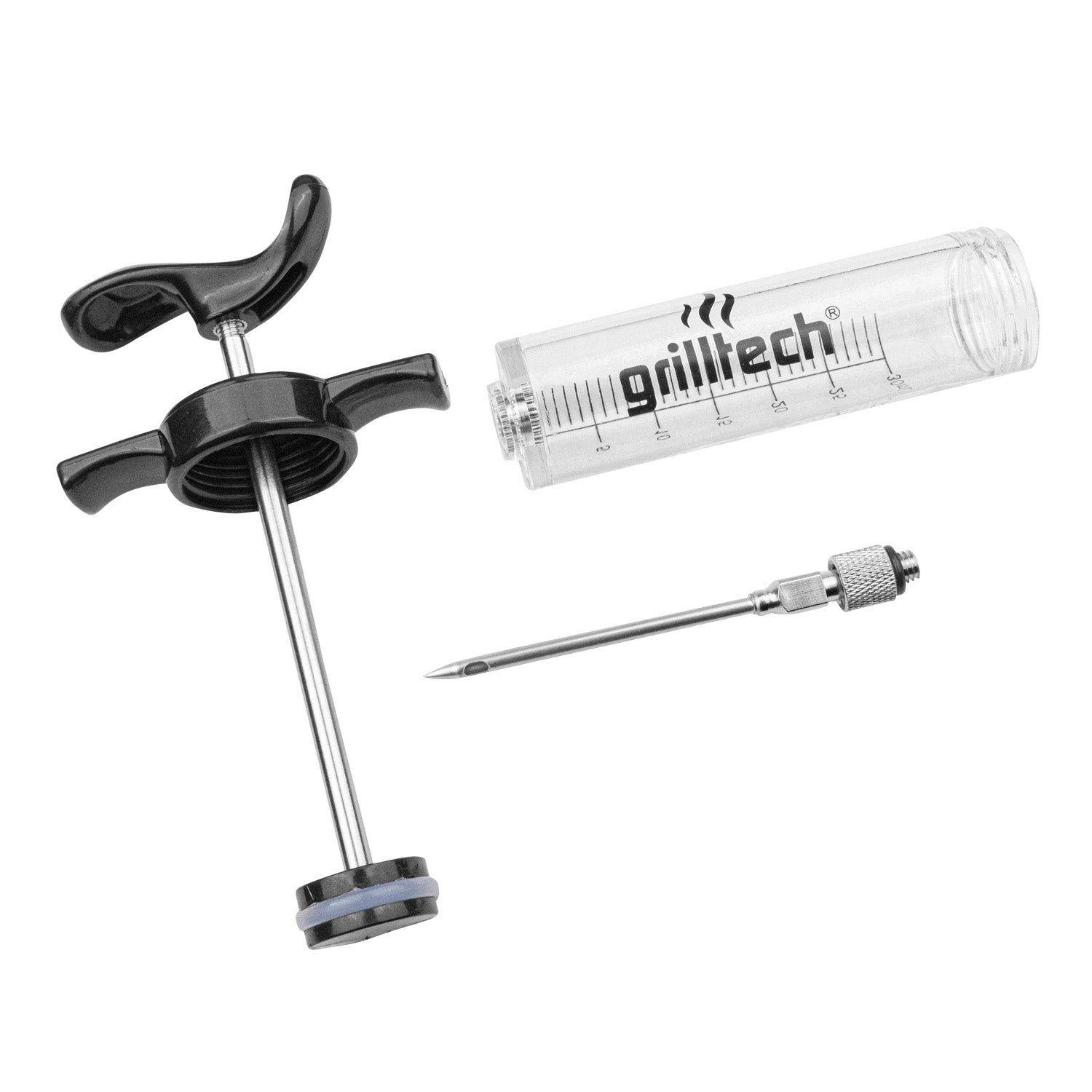 Jeringa Marinadora Grilltech Inyectar Carne Plastico Aguja Acero Negro-3