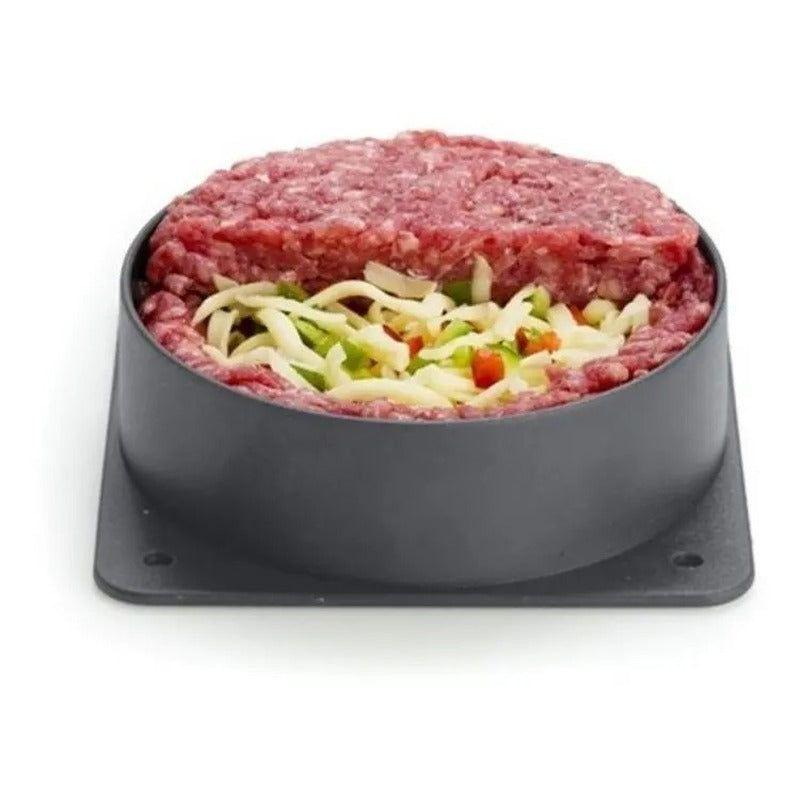 Prensa Para Hamburguesas Dangrill De Plástico Redonda De 11 Cm Gris-1