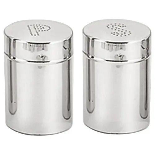 Set Salero Y Pimentero Acero Inoxidable Cocina Asado Gris-0
