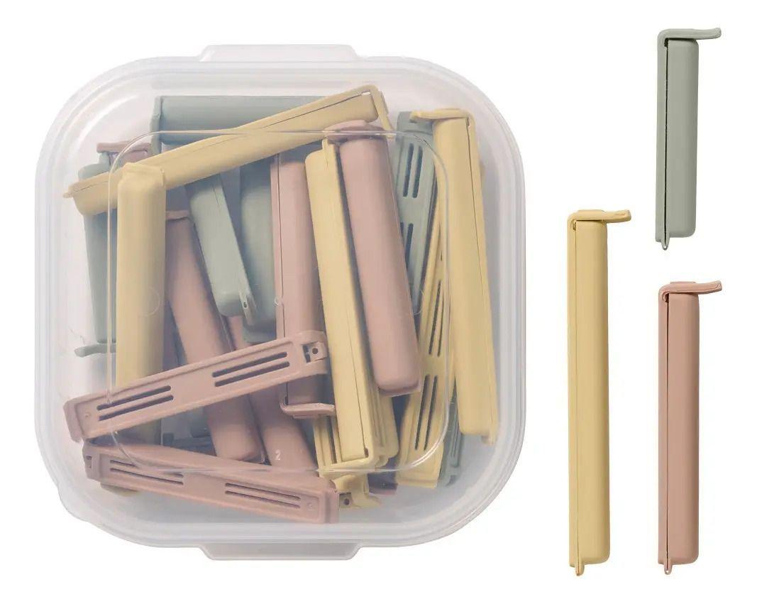 Caja 24 Clips / Pinzas Para Sellar Bolsas Almacenamiento Vintage-0