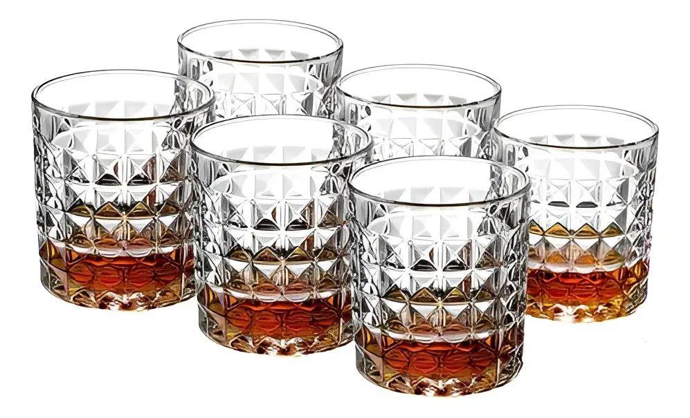 Pack De 6 Vasos Allegra Stirling Para Whisky De Vidrio, 330 Ml-0