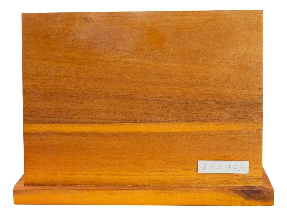 Kanka - Porta Cuchillos Premium De Madera Magnetizado 30cm Color Café-3