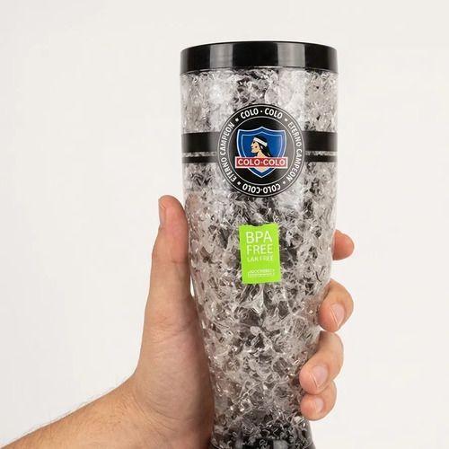 Vaso Frozen Gel Colo Colo Schopero Cerveza Original 600 Ml. Blanco-3