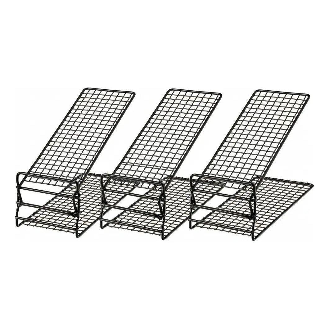 Organizador De Zapatos Pack X3 Vintage Metálico 3 Niveles Negro-0